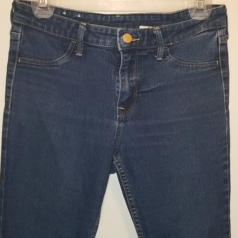 Dark denim blue jeans